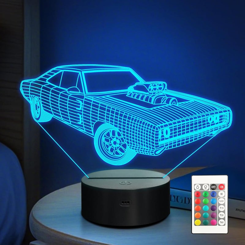 Anywin Gifts for Car Lovers, Cool Muscle Car LED Night Light for Bedroom Decors, 16 Color Changing Remote Birthday Xmas Amazing Present Idea for Men Boys - Image 1